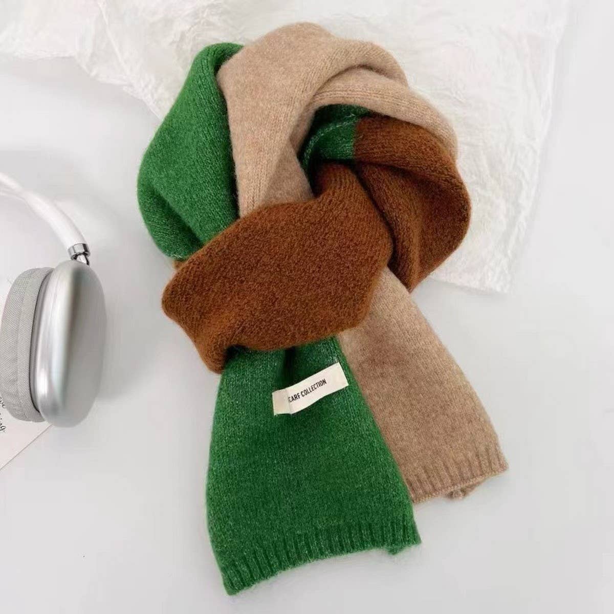 Faux Cashmere Knit Scarf - Thick Winter Neck Wrap_Cwasc02951