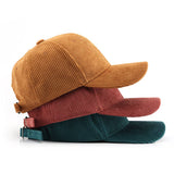CORDUROY BASEBALL CAP UNISEX WINTER WARM OUTDOOR_CWAH0517