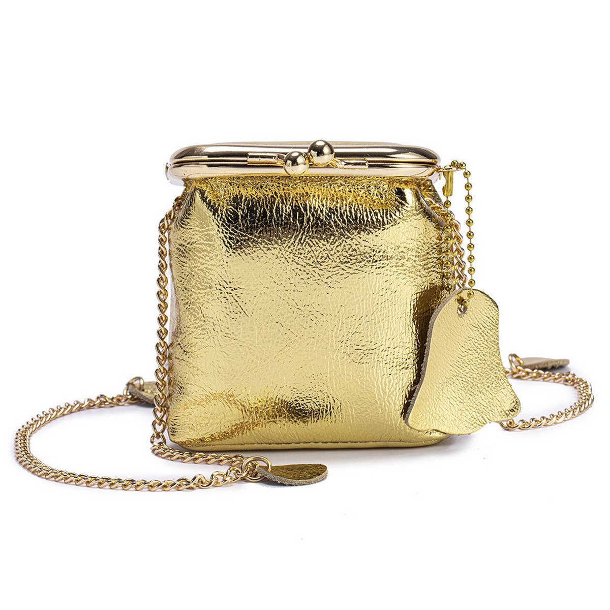 MINI LEATHER CHAIN BAG CUTE MULTI USE POUCH_CUAB00390