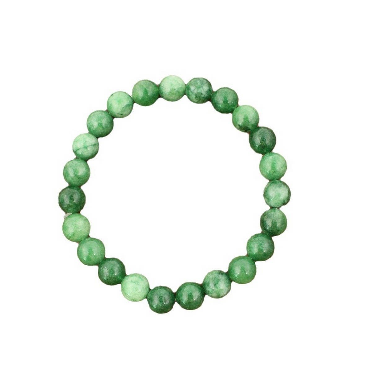 Natural Jadeite & Green Agate Bracelet_Cwmm11317