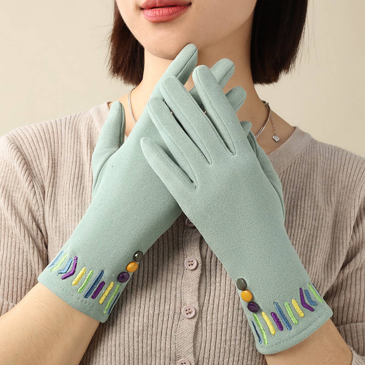 SIMPLE AND STYLISH BREATHABLE TOUCH SCREEN GLOVES_CWMM1534