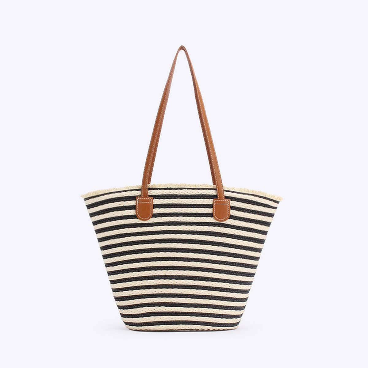 CASUAL SIMPLE LARGE CAPACITY SHOULDER STRAW BAG_CWAB4705