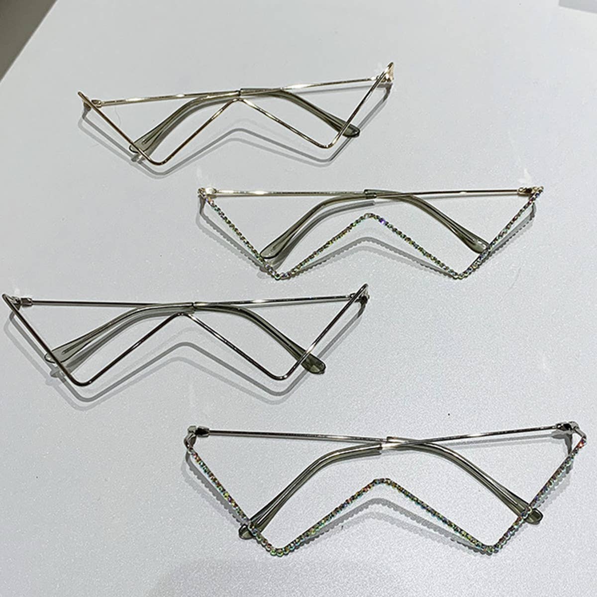 HALF RIMLESS METAL CHAIN GLASSES FRAME_CWASG0365