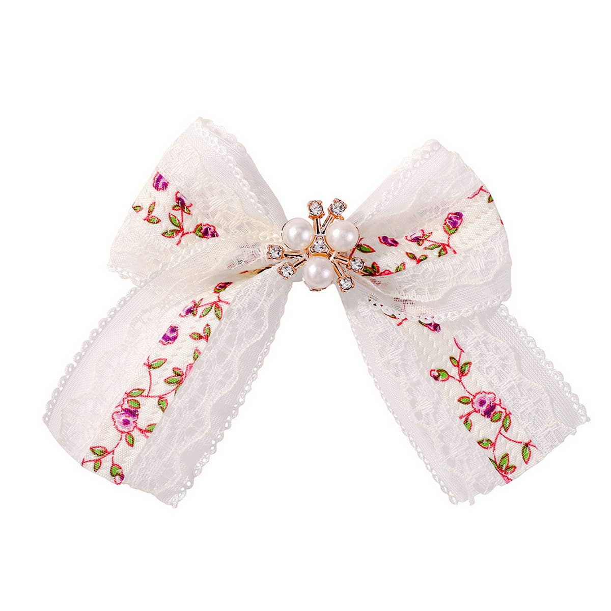 CHILDRENS LACE MESH BOW HAIRPIN_CWAHA2361