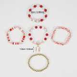 Cwmm10454_Baseball Game Day Charm Elastic Bracelet Set