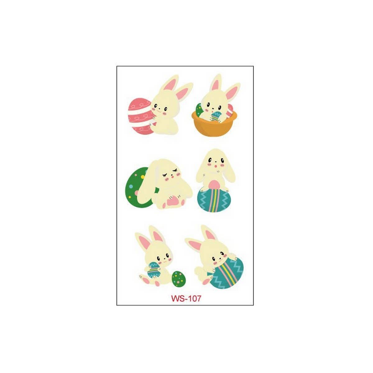 EASTER EGG BUNNY TATTOOS KIDS WATERPROOF SET_CWMM8376