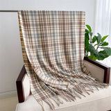 PLAID CASHMERE LIKE SCARF WITH FRINGE FOR WINTER_CWASC1443