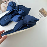 LETTER EMBROIDERED HOLLOW BOW HOME SLIPPERS_CWMM2989