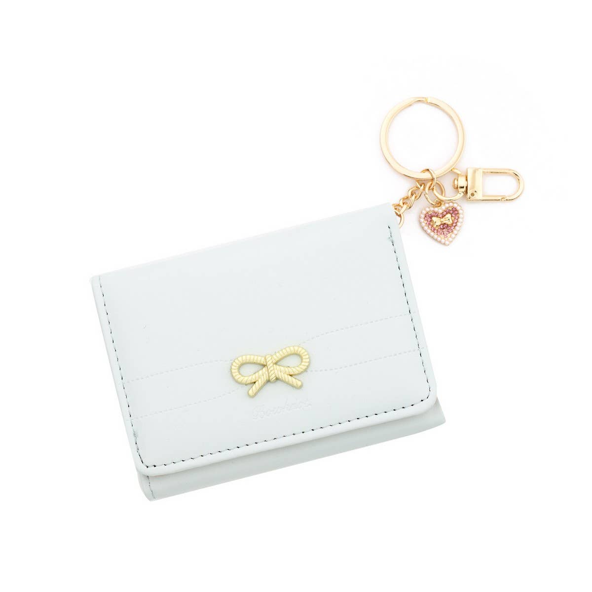 KOREAN BOW TRIFOLD WALLET WITH HEART DESIGN_CWAB4968