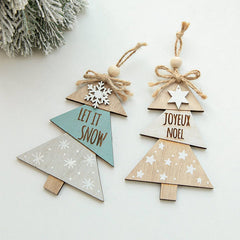 COLORFUL WOODEN LETTER CHRISTMAS TREE DECORATION_CWMM9790