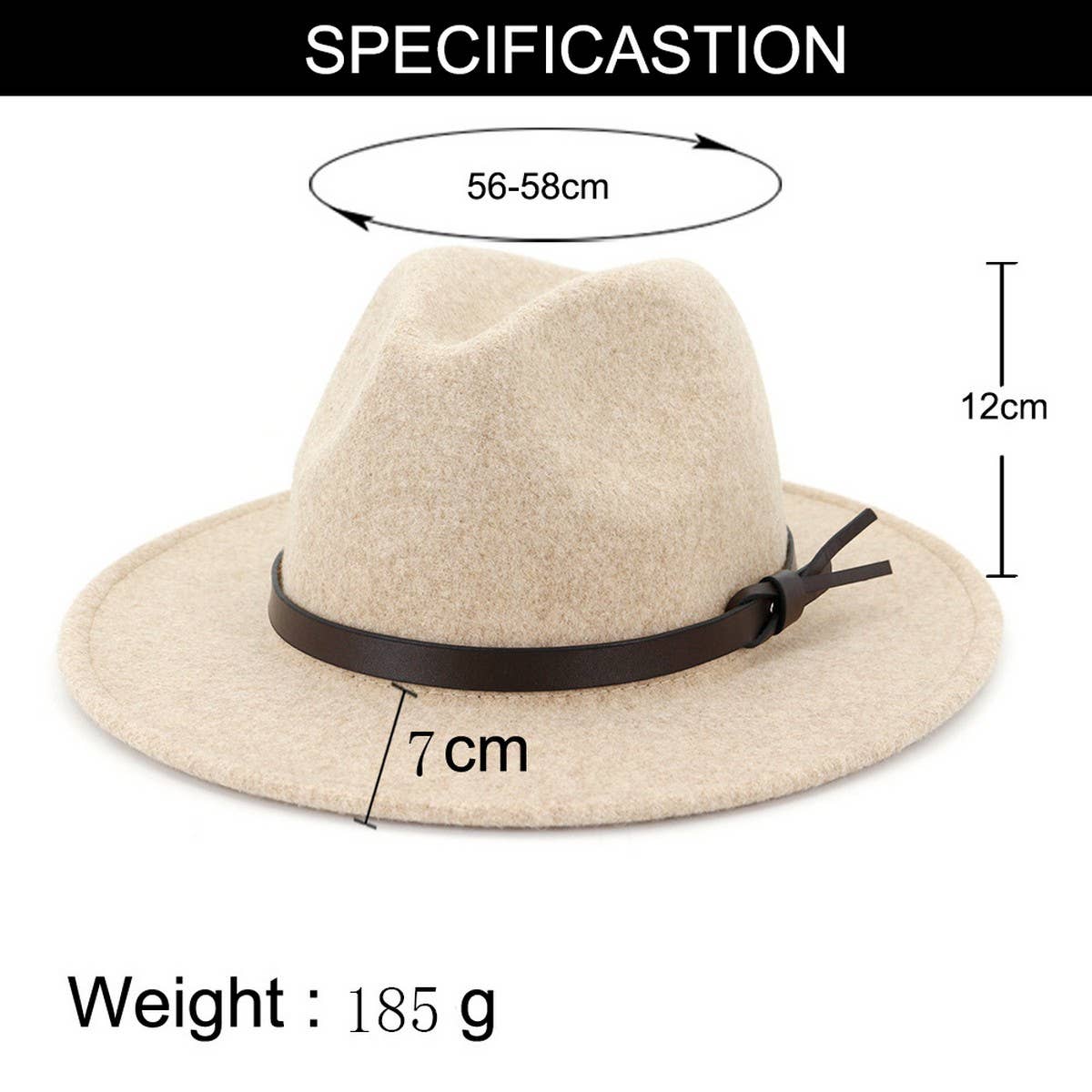 AUTUMN AND WINTER CLASSIC FLAT BRIM JAZZ HAT_CWAH1777