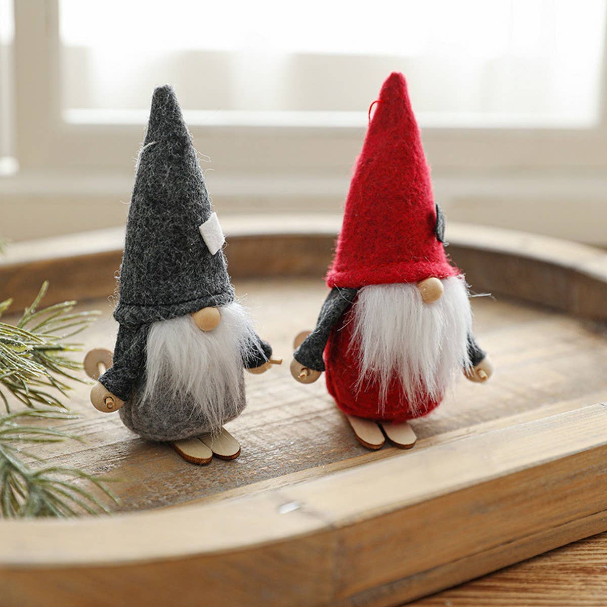 FABRIC SANTA RUDOLPH DOLL HOLIDAY DECORATION_CWMM9685