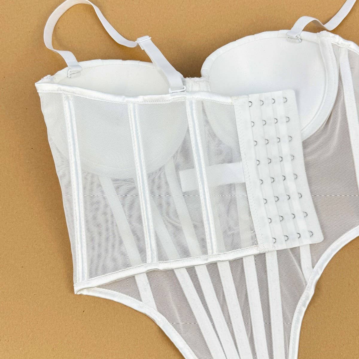 PREMIUM PLEATED HERRINGBONE CORSET WITH COASTERS_CWMM4132