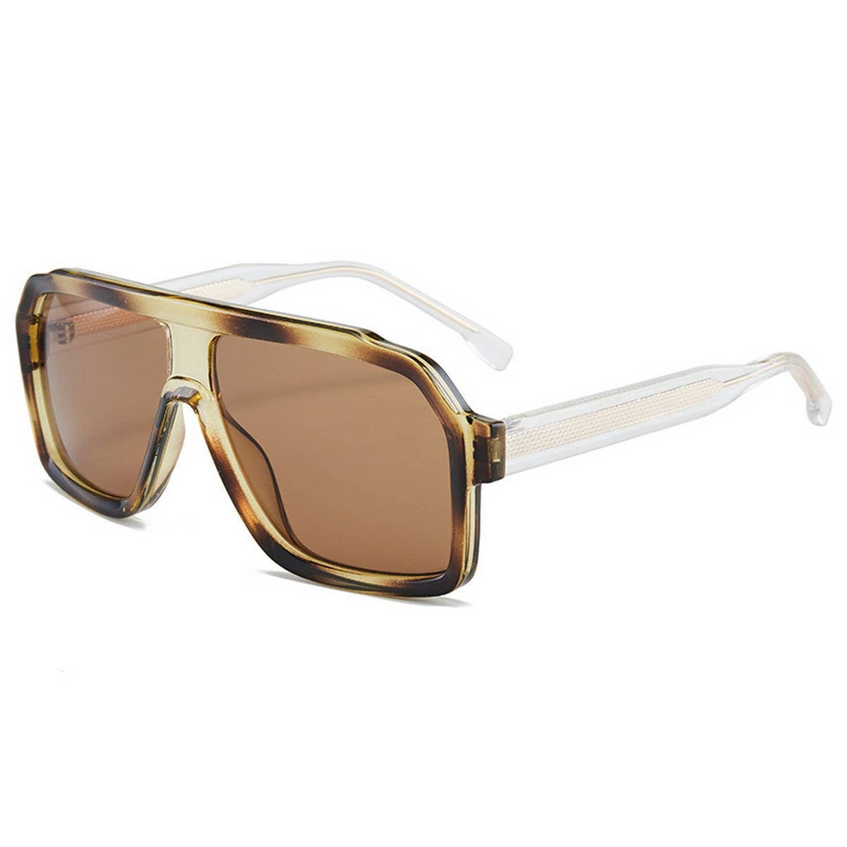 POLYGONAL UNISEX CORE TEMPLE FASHION SUNGLASSES_CWASG1199