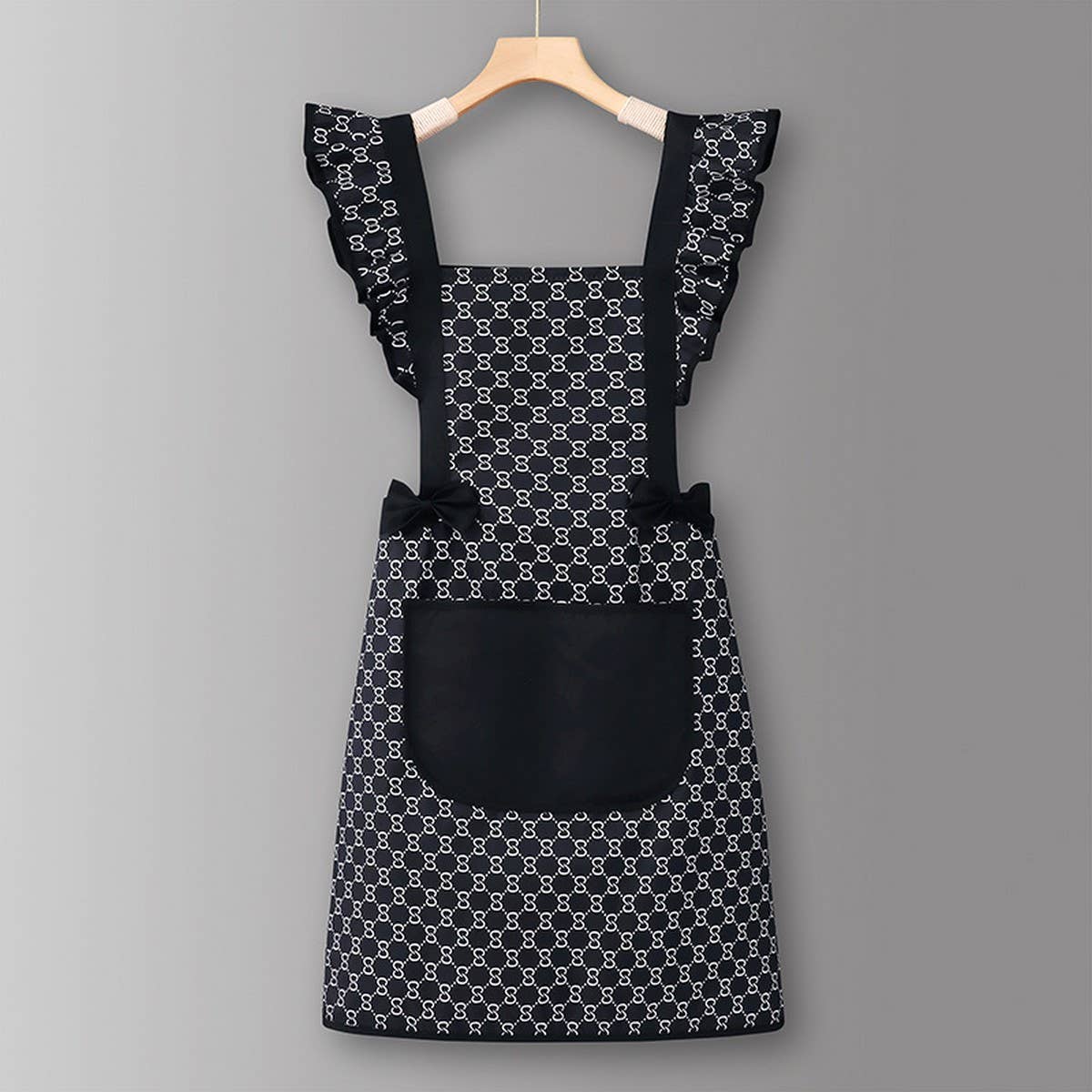 HOUNDSTOOTH SOLID COLOR WATERPROOF WORK APRON_CWMM6792