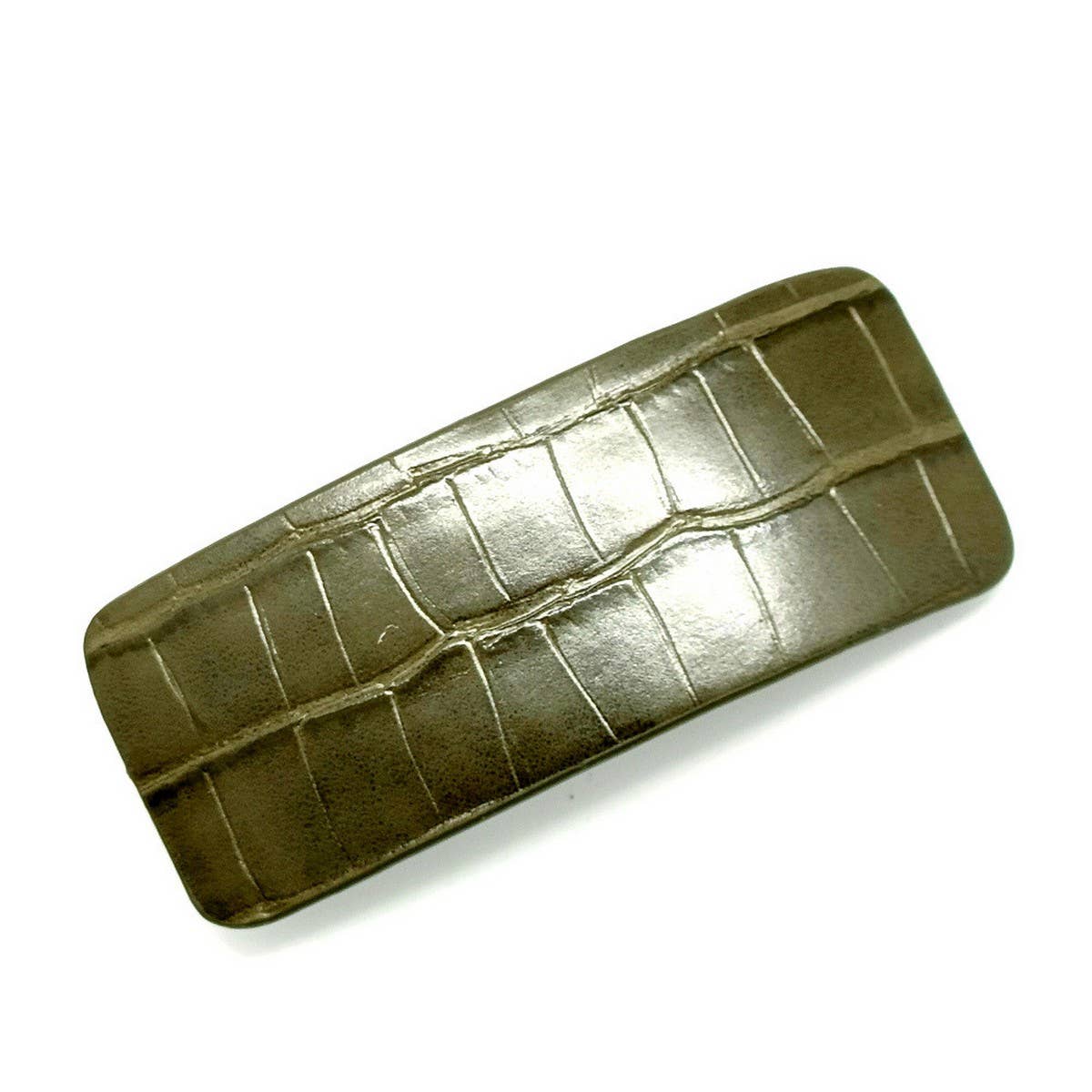 ELEGANT CROC PU LEATHER TOP BARRETTE CLIP_CWAHA6347