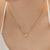 NEW BUTTERFLY DIAMOND NICHE LUXURY NECKLACE_CWAJE1440
