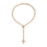 PEARL CROSS PERSONALIZED ALL MATCH NECKLACE_CWMM3128