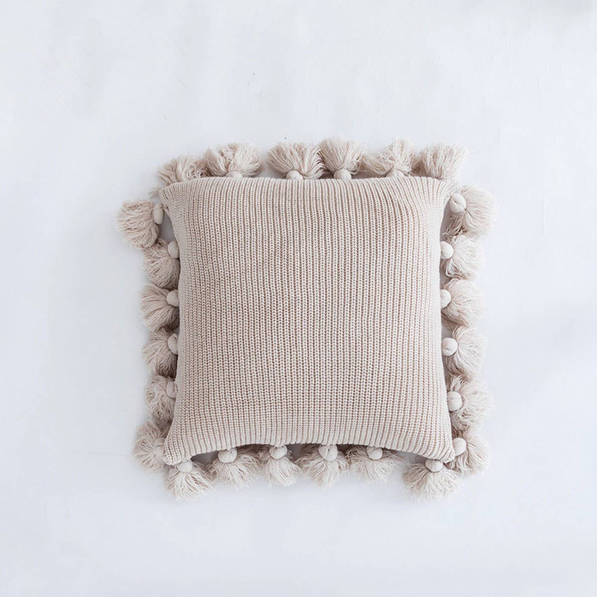CREATIVE SOLID COLOR TASSEL WOOL THROW PILLOW_CWMM2368
