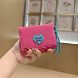 New Velvet Heart Letter Mini 3-Fold Wallet_Cwab06244