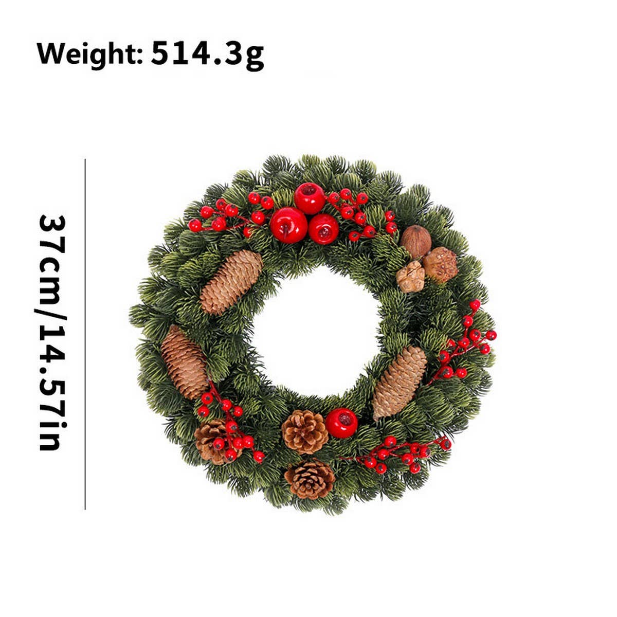 Ins Nordic Faux Nordic Pine Christmas Wreath_Cwmm9926