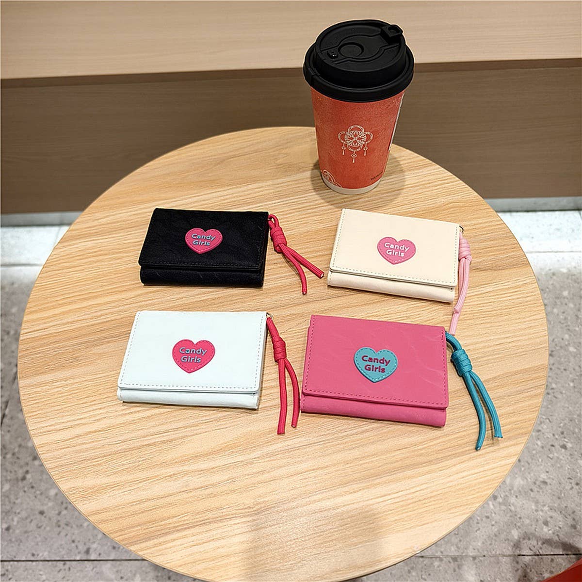 New Velvet Heart Letter Mini 3-Fold Wallet_Cwab06244