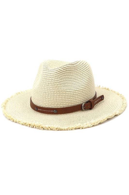 BELT BAND TRENDY STRAW HAT_CWAH108