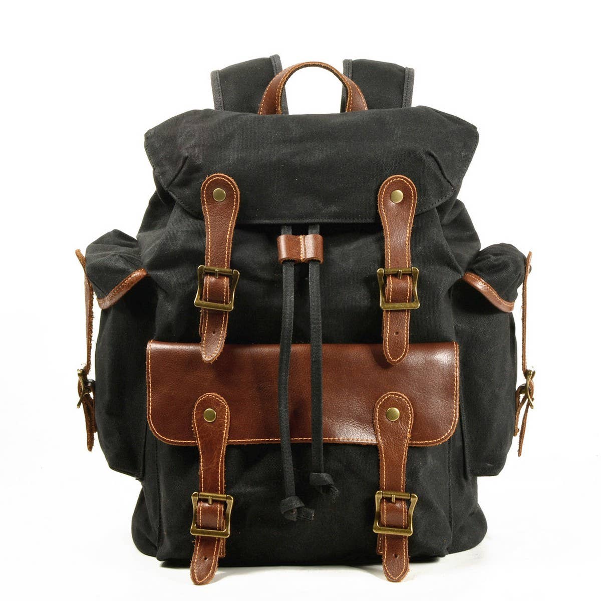 RETRO MILITARY CANVAS BACKPACK FOR MEN_CWAB5522