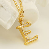 FASHION 26 LETTER DIAMOND PENDANT NECKLACE_CWAJE0684