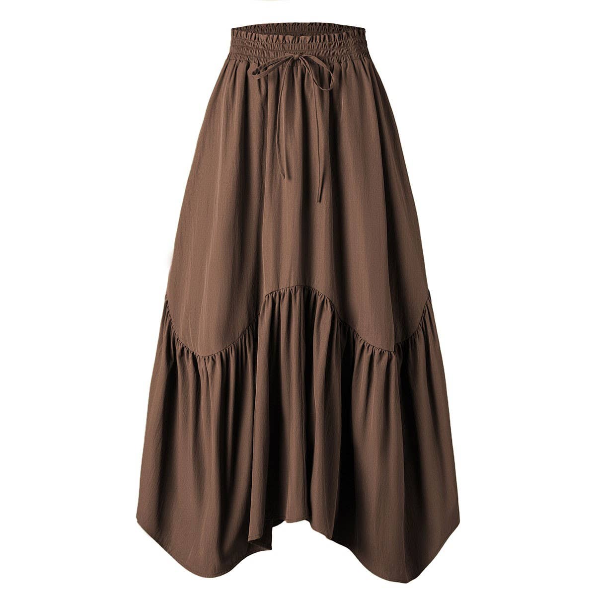 Wave Tie Adjustable Skirt Long Swing Skirt_Cwbss0417