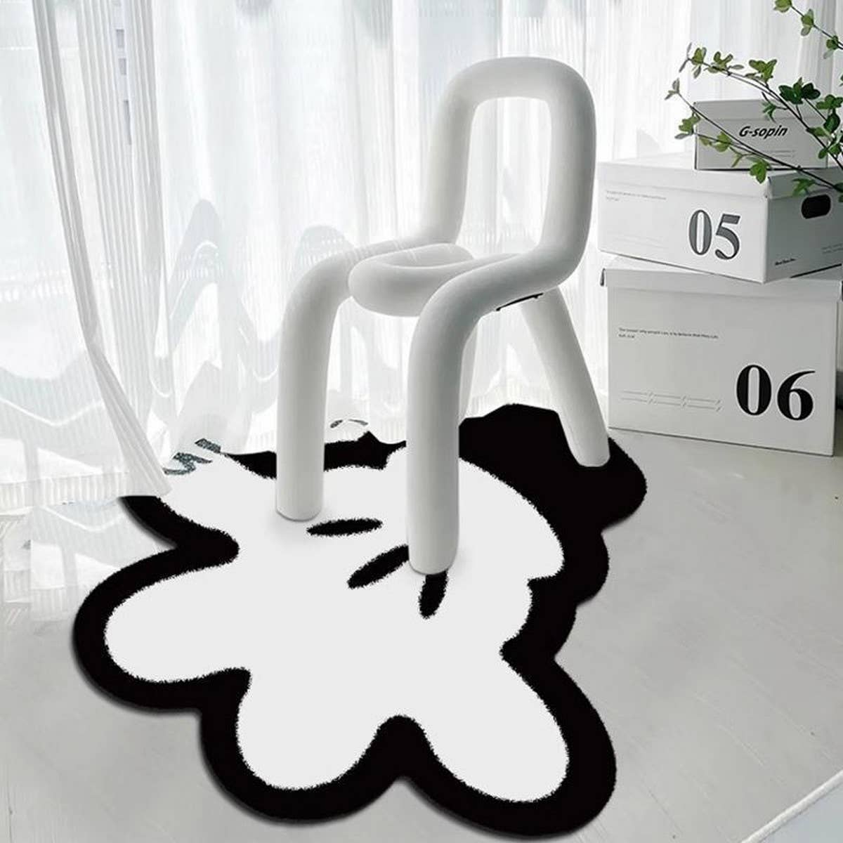 IRREGULAR FLEECE RUG SOFT CARPET FOR HOME DECOR_CWMM7518