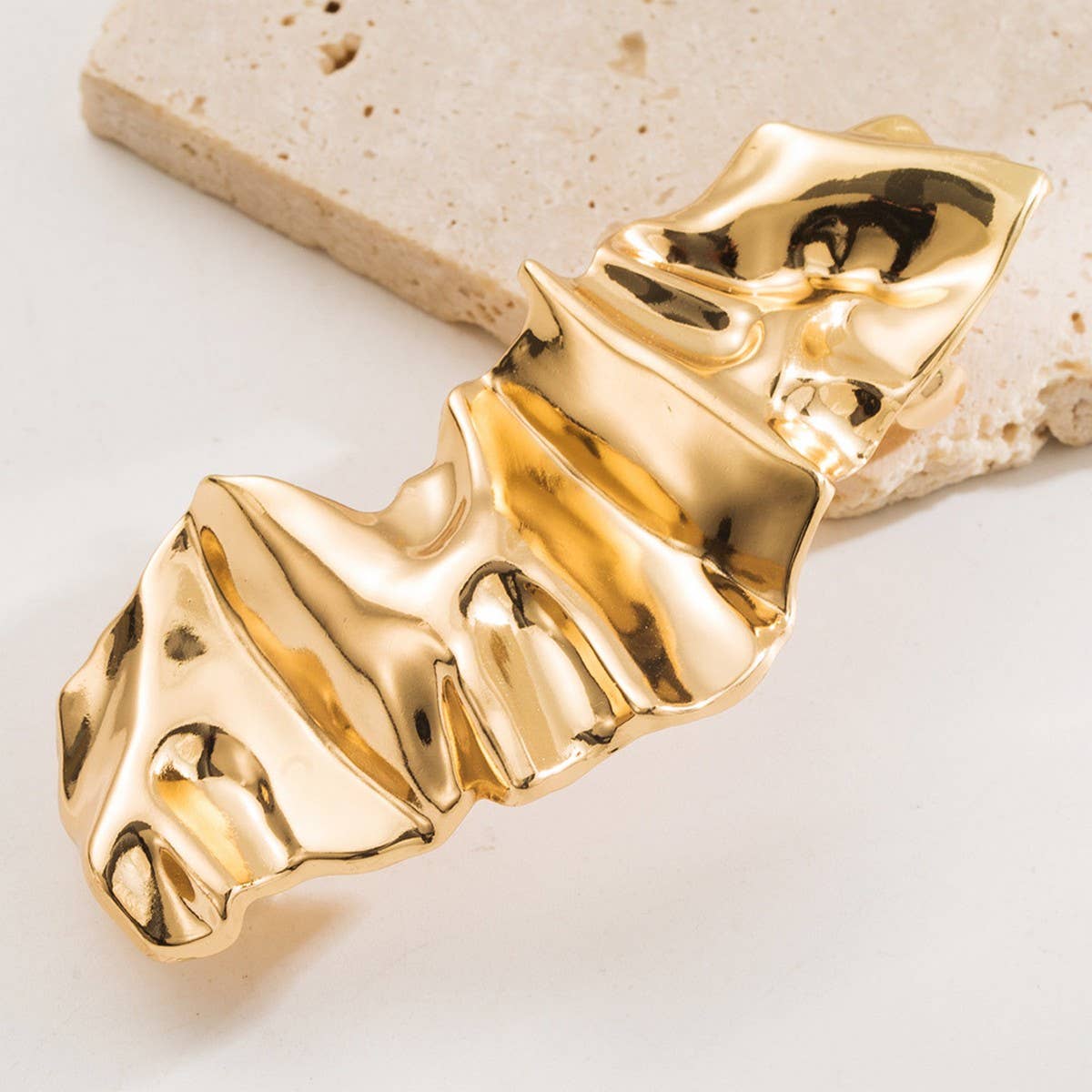 MINIMALIST METAL SPRING CLIP SHELL SHAPE HAIRPIN_CWAHA6178