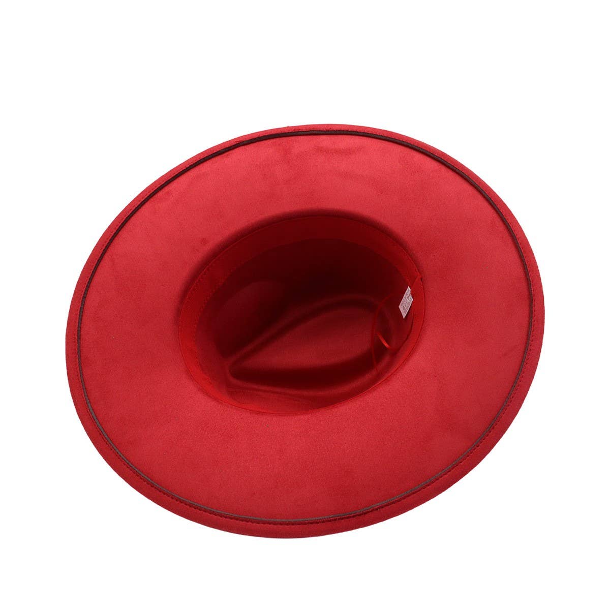 Unisex Suede Wide Brim Fedora Hat Couple Style_Cwah04448