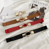 DOUBLE BUCKLE ELASTIC FASHIONABLE WAIST BELT_CWABE0652