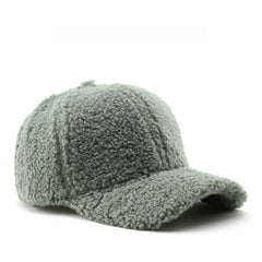 Vintage Fleece Baseball Cap Warm Winter Hat_Cwah04794