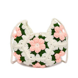 PUFF FLOWER SMALL FRESH HANDMADE CROCHETED BAG_CWAB2405