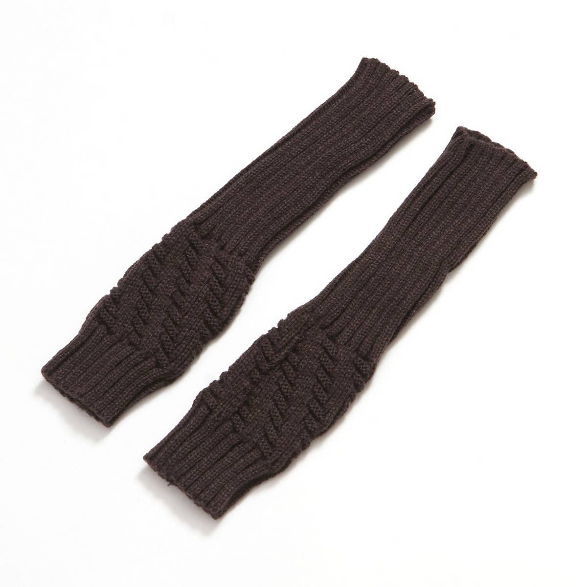 Simple Solid Color Striped Half Finger Gloves_Cwag0090