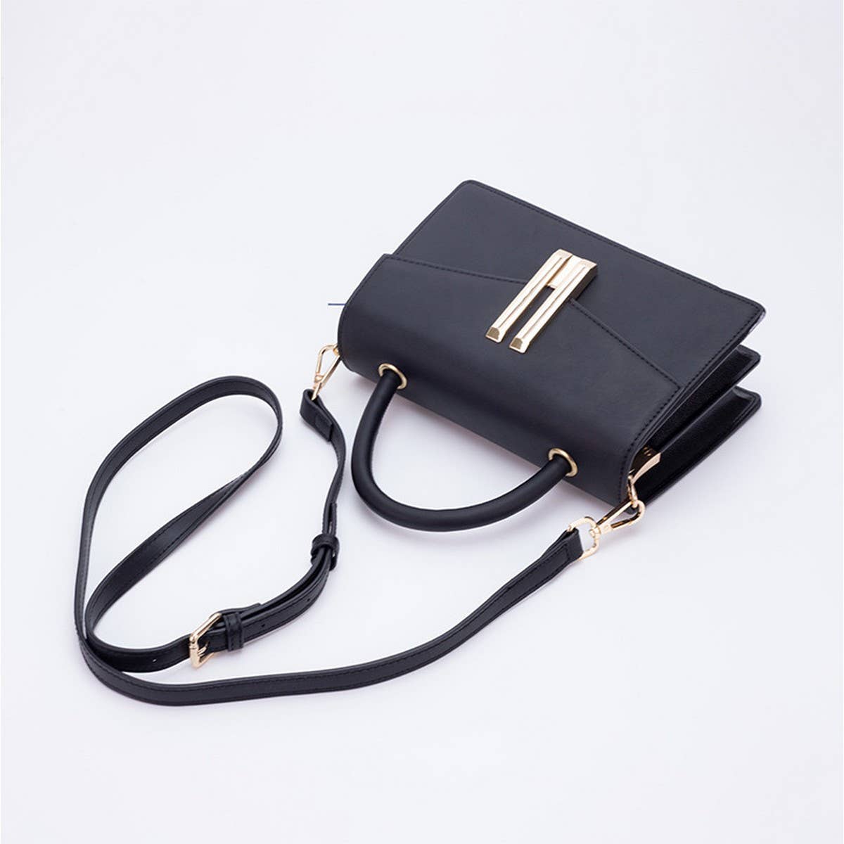 SIMPLE STYLE PERSONALITY LOCK CAN CROSSBODY HANDBAG_CWAB1799