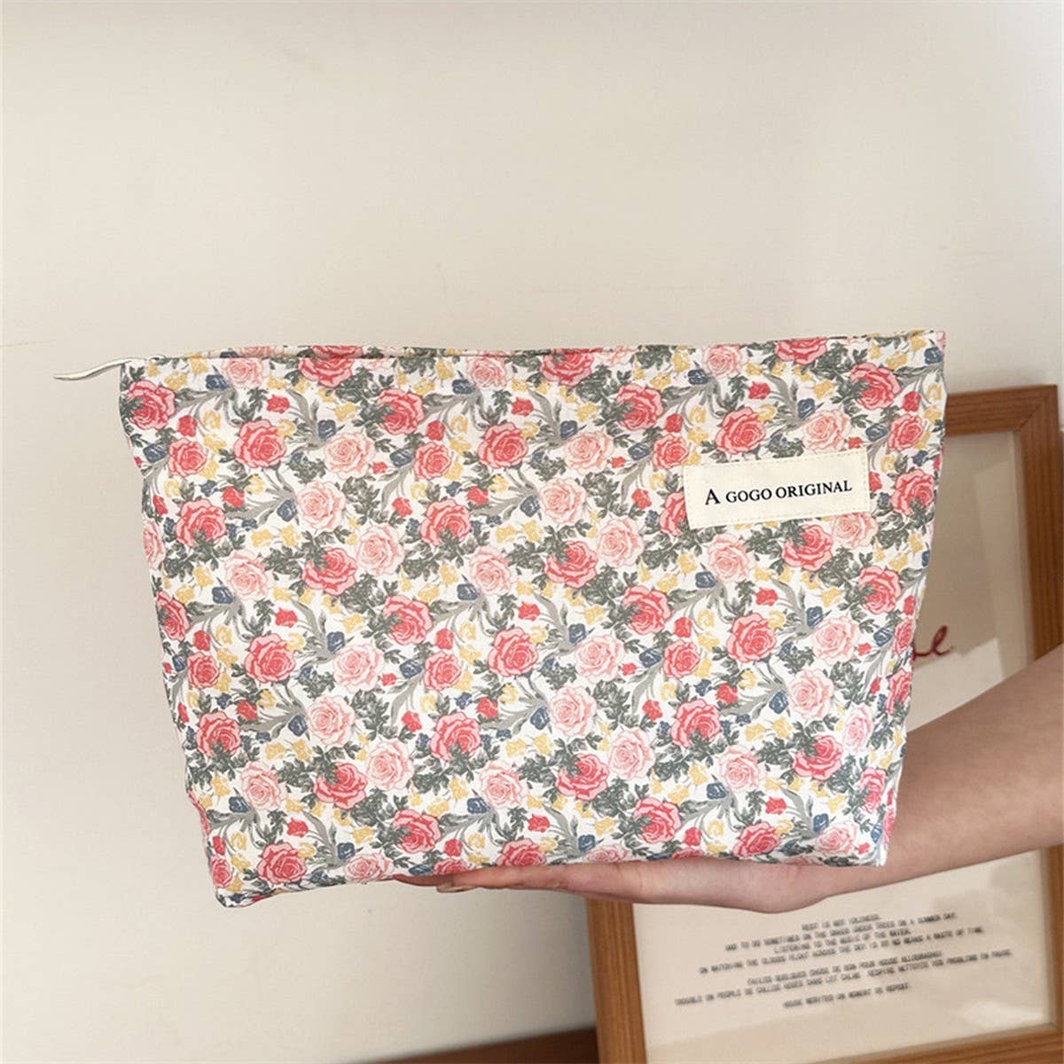 Oil Painting Makeup Baglarge Travel Washhand Pouch_Cuab00737