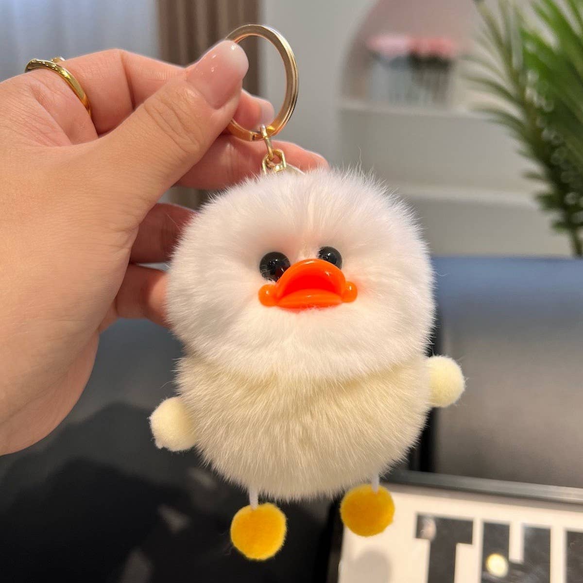 CUTE LITTLE YELLOW DUCK CAR KEYCHAIN BAG PENDANT_CWMM2505