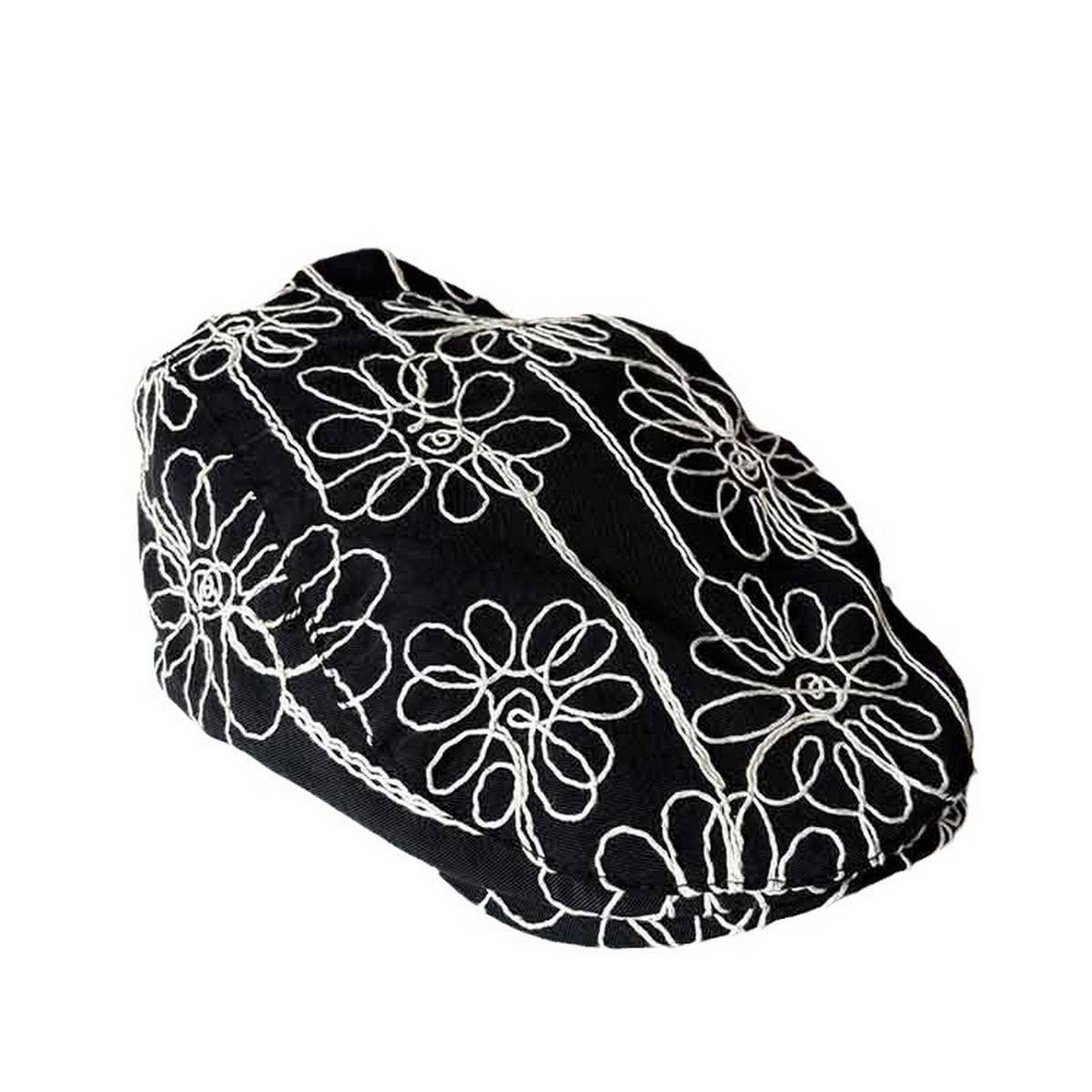 Vintage Flower Embroidered Front Cap_Cwab2903