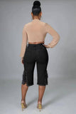 Womens Stretch Jeans With Ripped Fringe_Cwjs0167