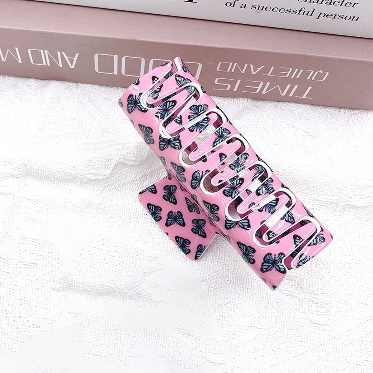 Cwaha1395_French Vintage Square Butterfly Hair Claw Clip