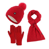 Winter Outdoor Warm Knitted Scarf Three-Piece Set_Cwmm2786