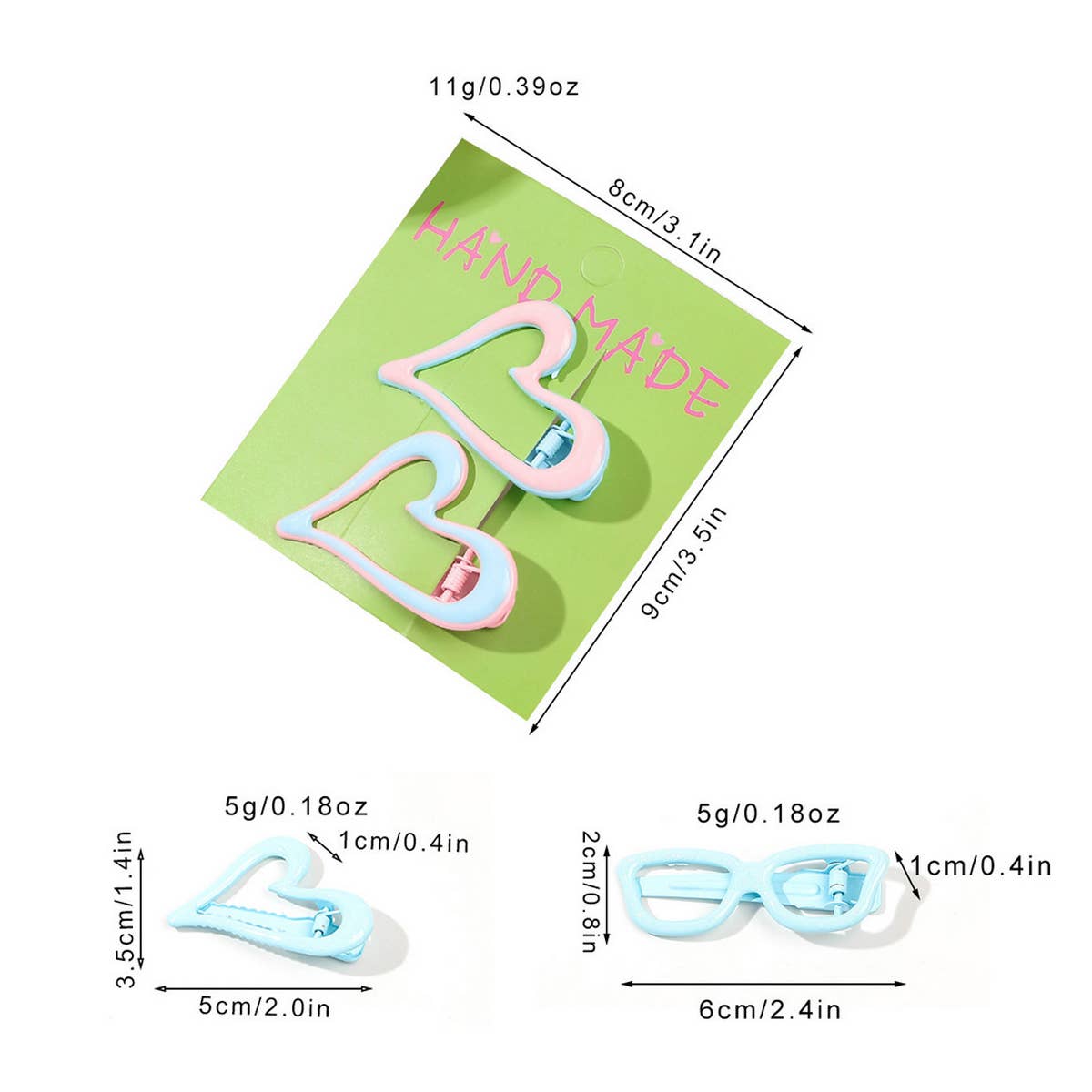 COLORFUL ENAMEL HAIR CLIP GRADIENT METAL DUCKBILL_CWAHA1640