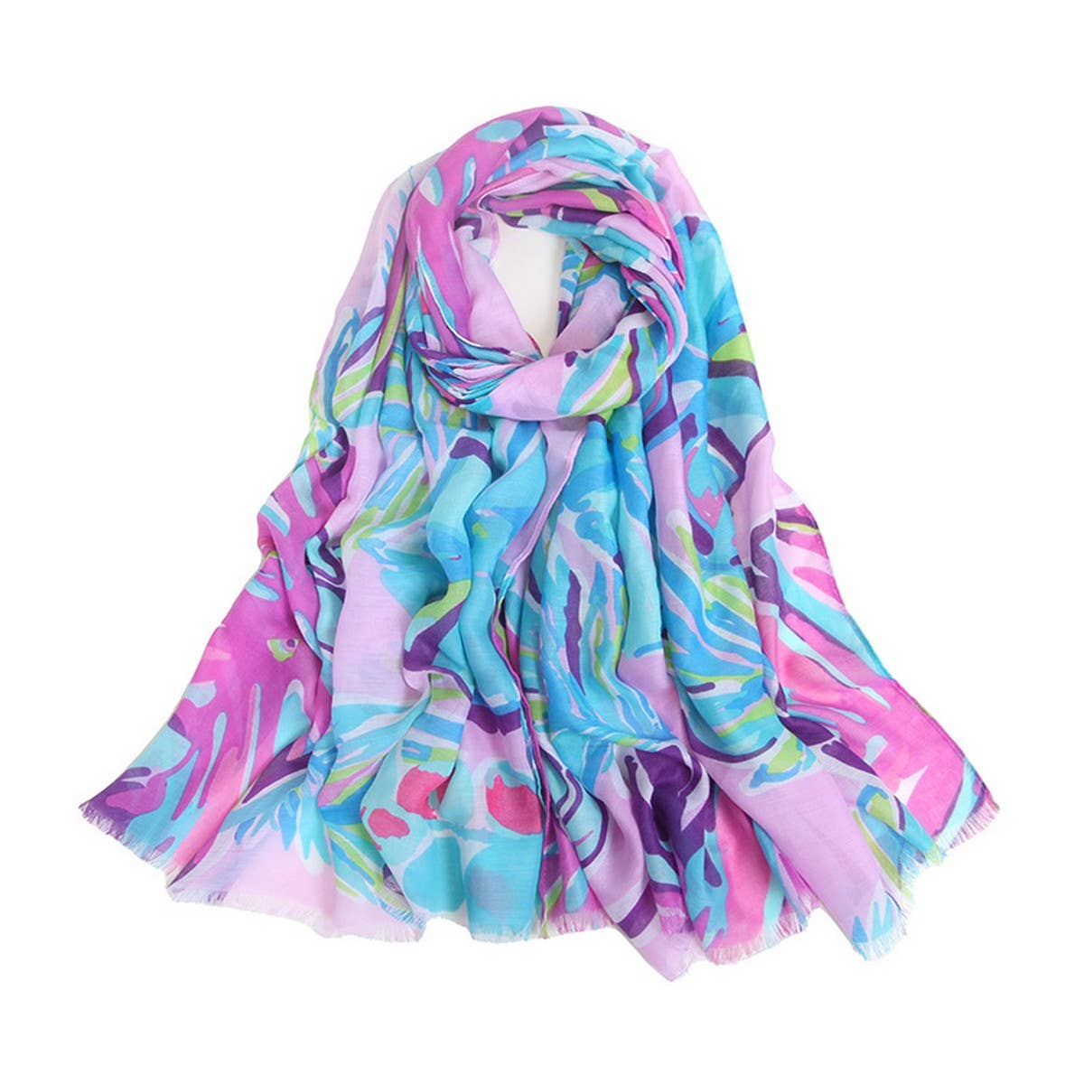 SPRING SUMMER SCARF CASUAL SILK SHAWL FOR WOMEN_CWASC0682
