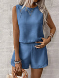 Womens Casual Sleeveless Top & Shorts Set