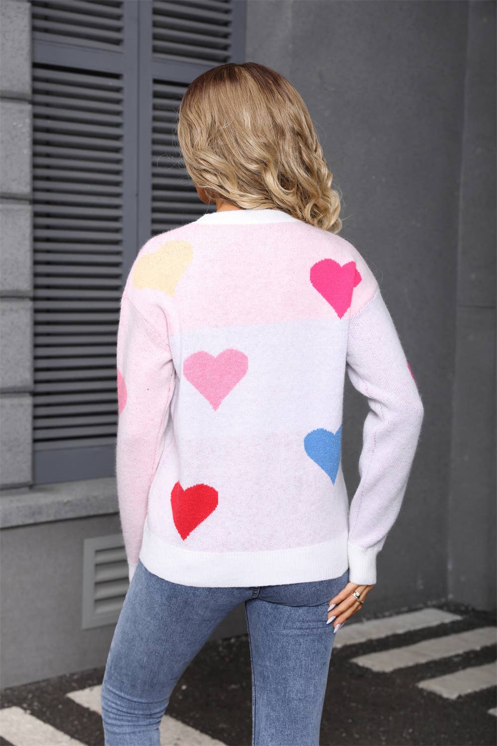 Valentines Day Small Heart Pullover Sweater