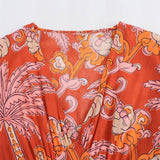 Temperament Light Mature Printed Long Dress