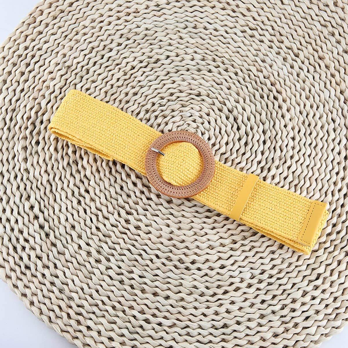 Cwabe0544_Vintage Braided Round Buckle Belts
